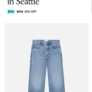 Frame Denim Le Jane Ankle in Seattle